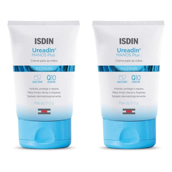Kit com 2 Unidades de Ureadin Manos Plus Creme Hidratante Para Mãos Isdin 51,5g