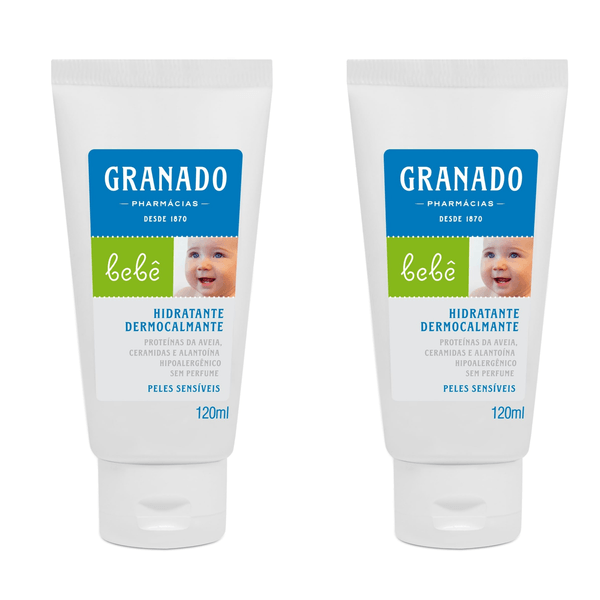 Kit com 2 Unidades de Granado Hidratante Dermocalmante Bebê Peles Sensíveis 120ml