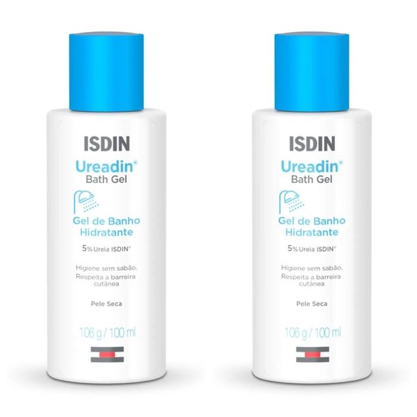 Kit com 2 Unidades de Gel De Banho Hidratante Ureadin Isdin Bath 100ml