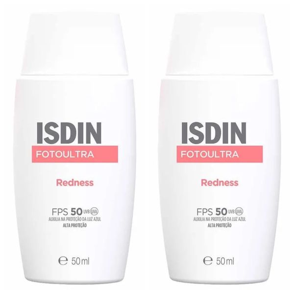 Kit com 2 Unidades de Protetor Solar Facial Isdin Redness FPS50 50ml