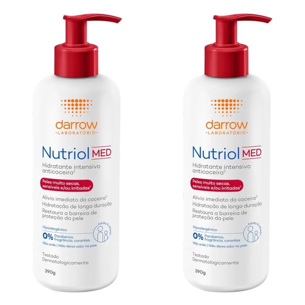 Kit com 2 Unidades de Nutriol Med Hidratante Anticoceira 390g