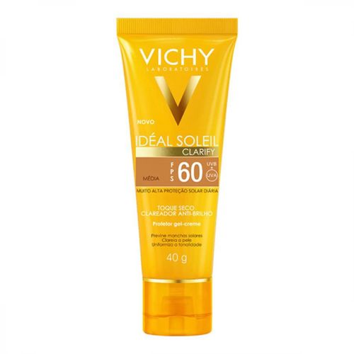 Protetor Solar Vichy Ideal Soleil Clarify FPS60 Média 40g