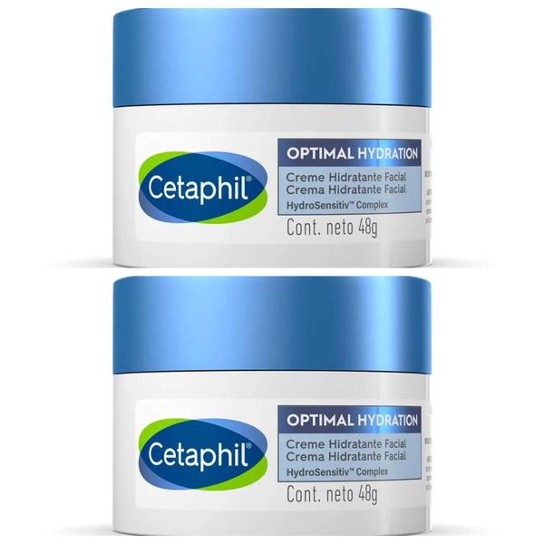 Kit com 2 Unidades de Cetaphil Creme Hidratante Facial Optimal Hydration 48g