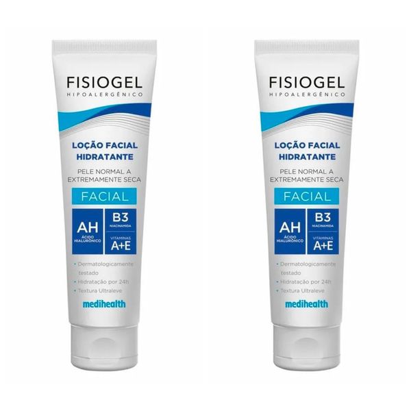 Kit com 2 Unidades de Fisiogel Loção Facial Hidratante 50ml