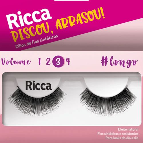 Cílios Postiços Ricca Vol. 03 Longo - 310 Cílios Postiços Ricca Vol. 03 Longo - 310