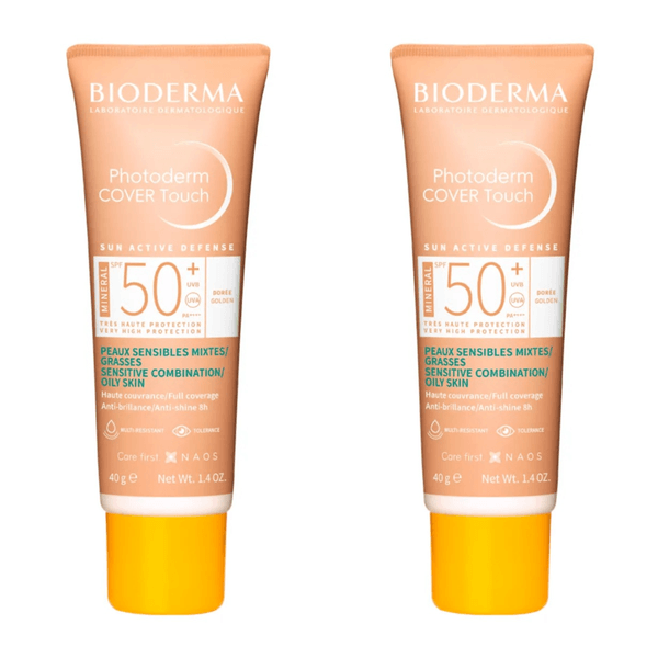 Kit com 2 Unidades de Protetor Solar Photoderm Cover Touch Dourado FPS50+ 40g Bioderma
