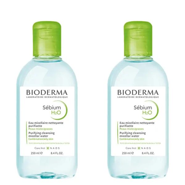 Kit com 2 Unidades de Bioderma Sébium H2o Antioleosidade Água Micelar 250ml