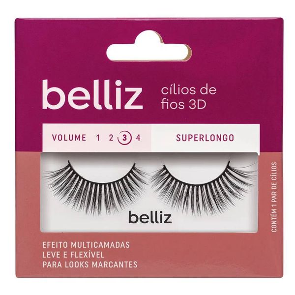 Belliz Cílios Postiços 3D Volume 3 Superlongo 203