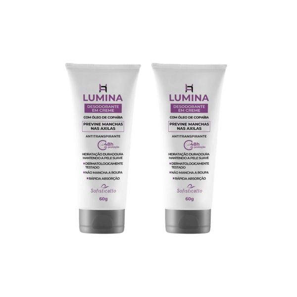 2x Desodorante Em Creme Antimanchas Roupa E Axilas Escuras