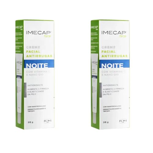 Kit com 2 Unidades de Imecap Face Creme Facial Antirrugas Noite 35g