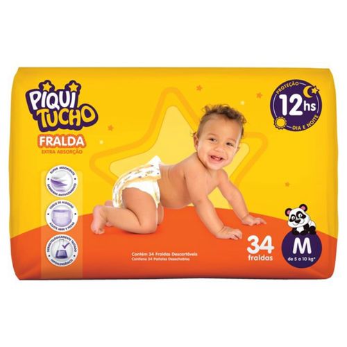 Fralda Piquitucho Mega M c/34 Unidades