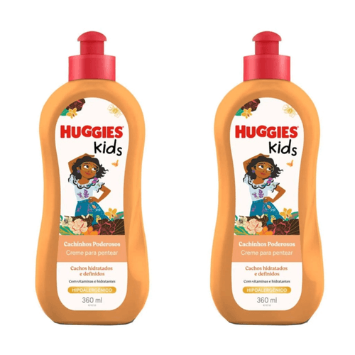 Kit com 2 Unidades de Creme de Pentear Huggies Kids Cachinhos Poderosos 360ml
