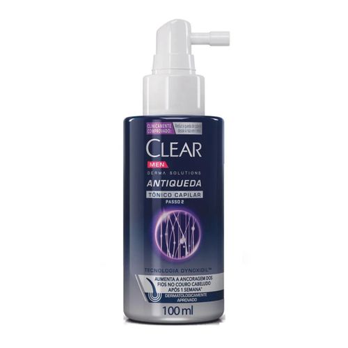 Clear Tônico Capilar Antiqueda Men Derma Solutions Spray 100Ml