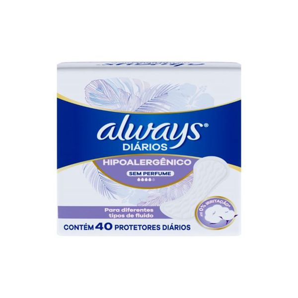 Protetor Diário Sensitive Always Simples c/40 Unidades