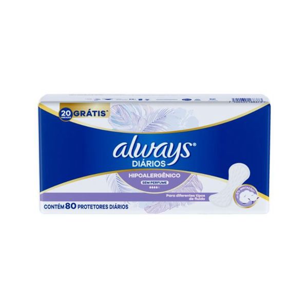 Protetor Diário Always 80 Unidades Respirável
