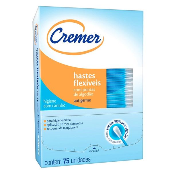 Hastes Flexíveis Cremer Tradicional 75 Unidades