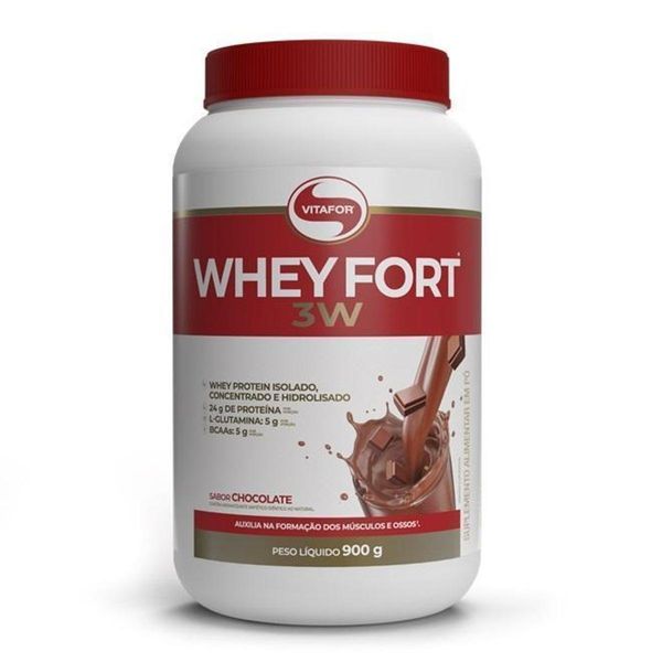 Whey Fort 3W 900g Chocolate - Vitafor