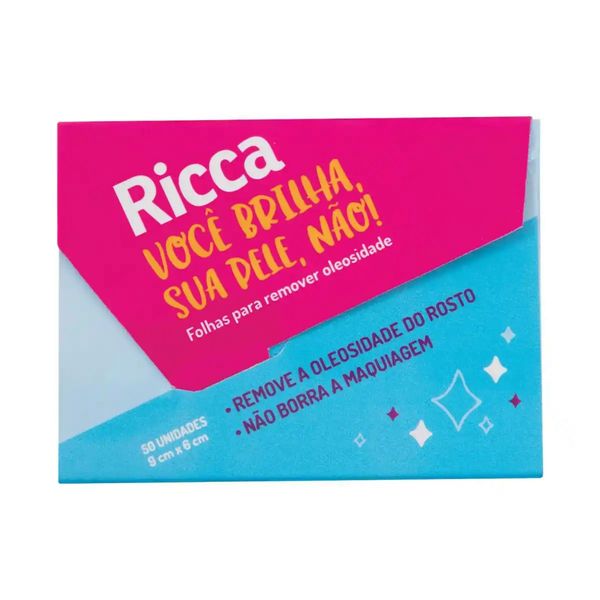 Lenço Removedor De Oleosidade Ricca 50Pcs