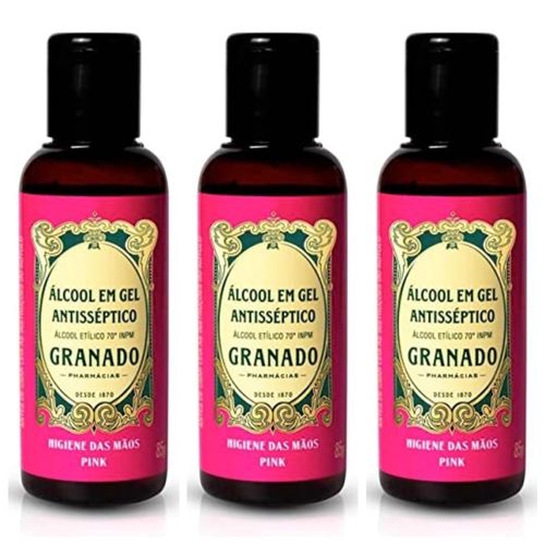 Kit com 3 Unidades de Granado Álcool Em Gel 85g
