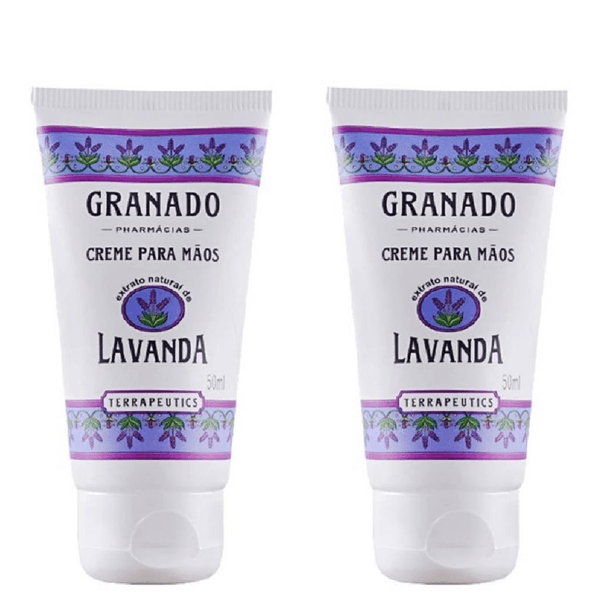 Kit com 2 Unidades de Granado Creme Para Mãos Terrapeutics Lavanda 50ml