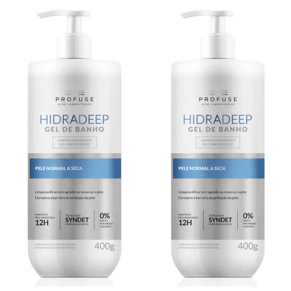 Kit com 2 Unidades de Hidradeep Gel De Banho 400g - Profuse