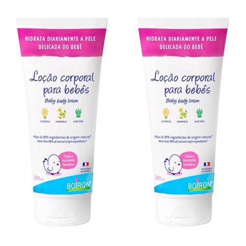 Kit com 2 Unidades de Loção Corporal Para Bebês Boiron 200ml