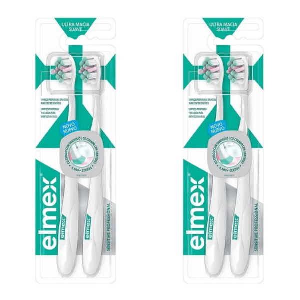Kit com 2 Unidades de Escova Dental Elmex Sensitive Professional 2 Unidades cada