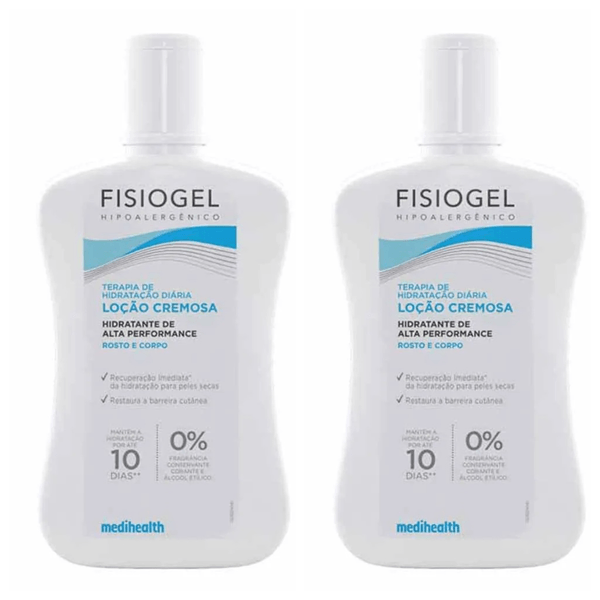 Kit com 2 Unidades de Fisiogel Loção Cremosa 200ml