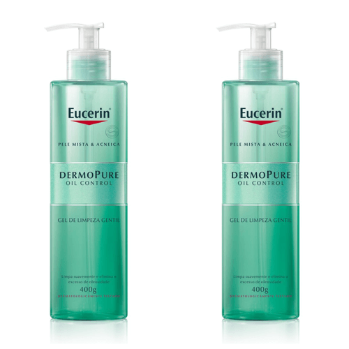 Kit com 2 Unidades de Eucerin DermoPure Oil Control Gel de Limpeza Gentil 400g