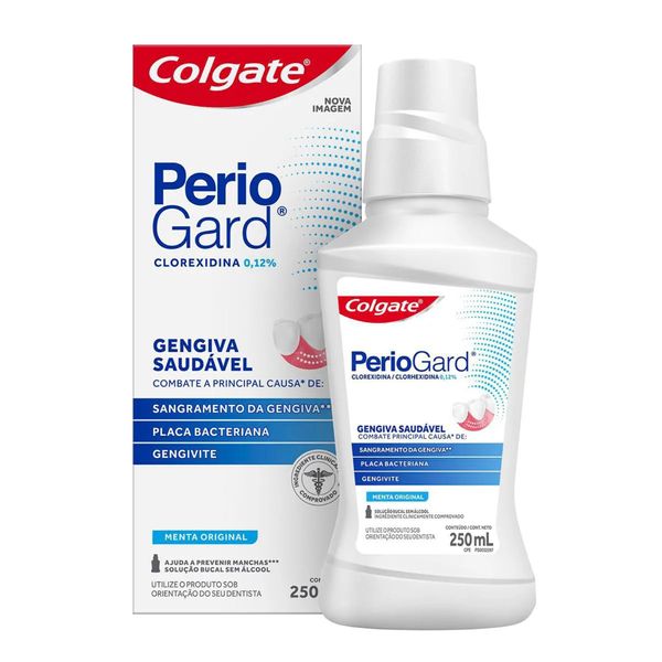 Kit com 2 Unidades de Enxaguante Antisséptico Bucal Colgate Periogard Sem Álcool 250ml