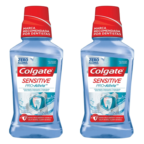 Kit com 2 Unidades de Colgate Enxaguante Bucal Sensitive Pro Alívio 250ml