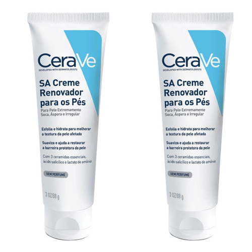Kit com 2 Unidades de Cerave Creme Renovador De Pés - 88ml