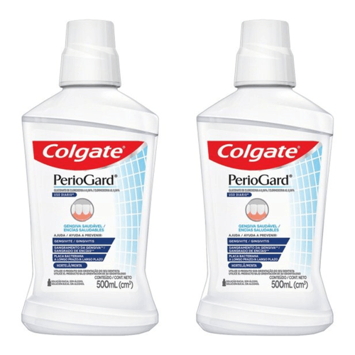Kit com 2 Unidades de Colgate Enxaguante Bucal Periogard Uso Diário 500ml