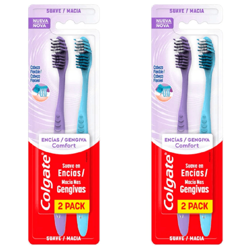Kit com 2 Unidades de Escova Dental Colgate Macia Comfort com 2 Unidades
