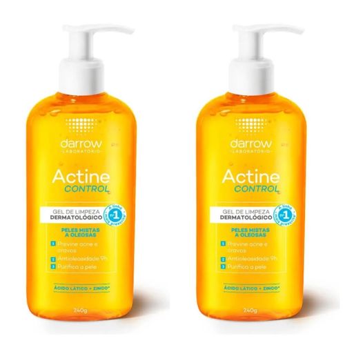 Kit com 2 Unidades de Actine Gel De Limpeza Control Oil 240g