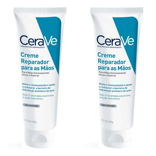 Kit com 2 Unidades de Cerave Creme Reparador Para As Mãos 100ml