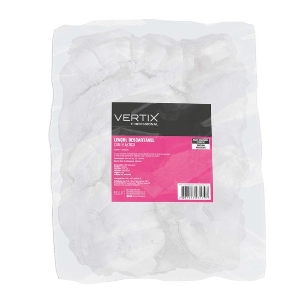 Lençol Descartável Com Elástico c/5 Unidades Vertix