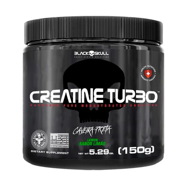 Creatina Saborizada Creatine Turbo 150g Limão Black Skull