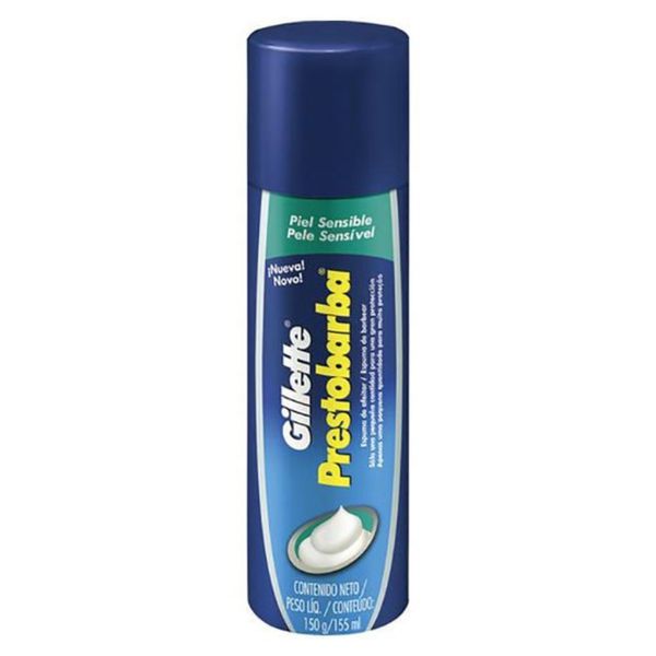 Espuma Barbear Sensitive Pele Sensivel Gillette Simples 150g
