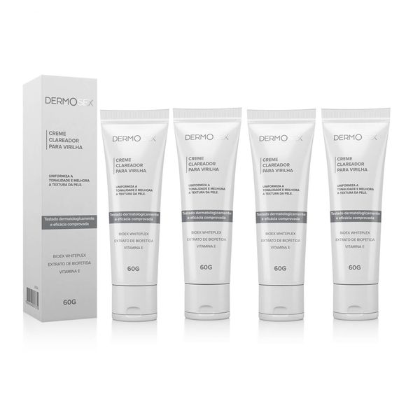Kit 4 Creme Para Clarear Virilha Axilas E Coxa Mancha Escura