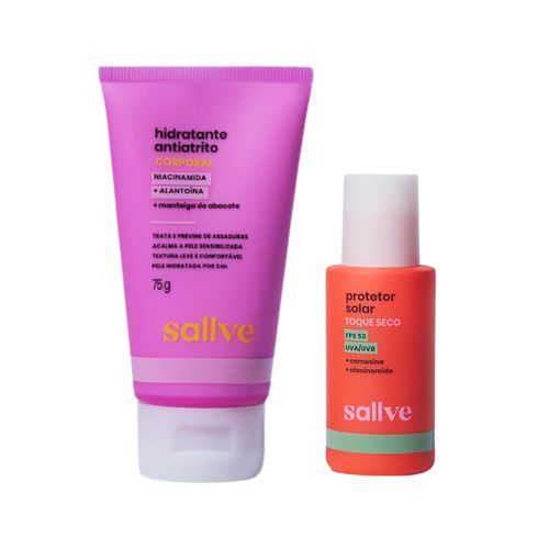 Kit Hidrante Antiatrito 75g + Prot. Solar Toque Seco 50fps 40g - Sallve