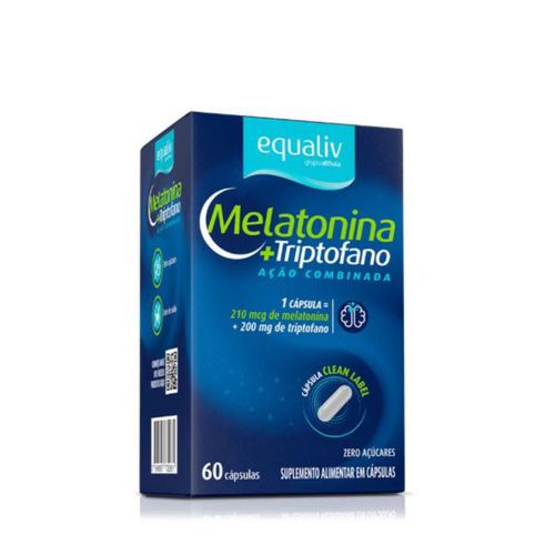 Melatonina e Triptofano - 60 Cápsulas Equaliv