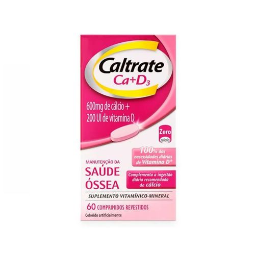 Caltrate Suplemento Cálcio e Vitamina D 600 + D200UI 60cp