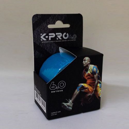 Bandagem Elastica Adesiva Kinesio Pro 6.0 K Pro Sports 5cm x 6m Azul Kinesio Pro 6.0 K Pro Sports Único
