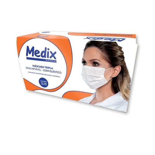 Mascara Descartavel Tripla Medix Branco Único Único