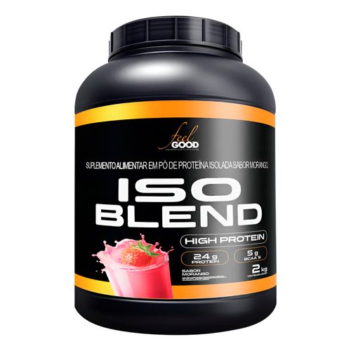 Whey Protein 2kg Iso Blend Pote Morango Feel Good