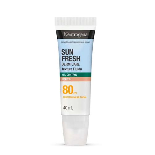 Protetor Solar Sun Fresh Derm Care Oil Control FPS 80 Cor 2.0 - 40ml