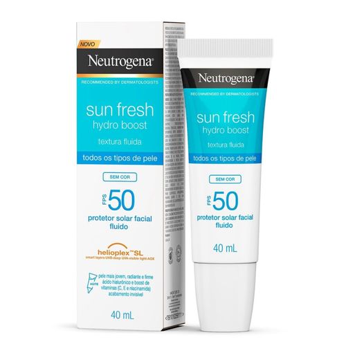 Neutrogena Protetor Solar Facial Sun Fresh Hydro Boost FPS 50 Sem Cor 40ml