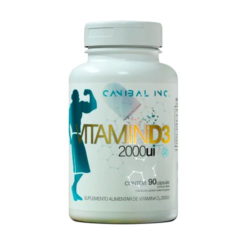 Suplemento Alimentar Vitamina D3 2000 UI 90 Caps Canibal Inc