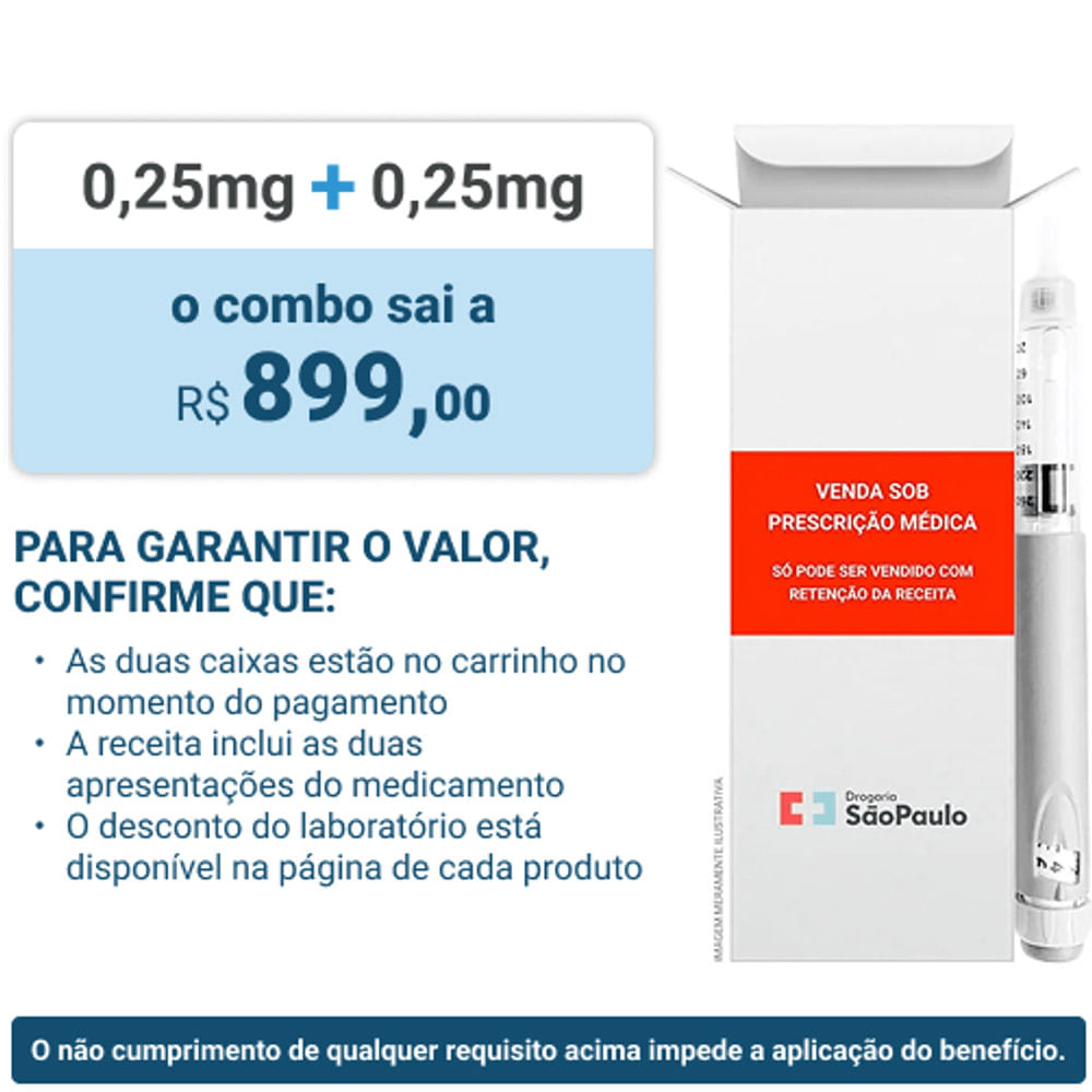 Wegovy Semaglutida 0,25mg Solução Injetável 1,5ml + 4 agulhas